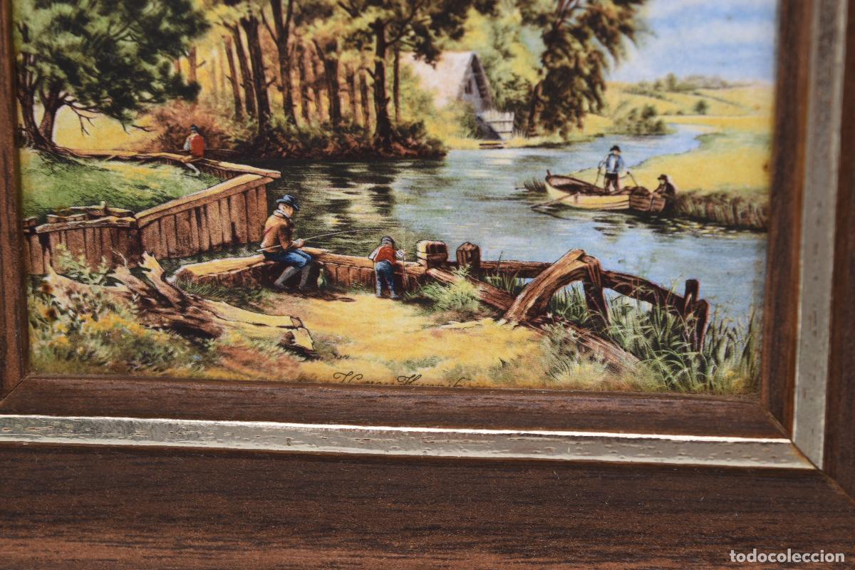 Otros objetos de arte: Cuadros en azulejo con escena campestre - Foto 4