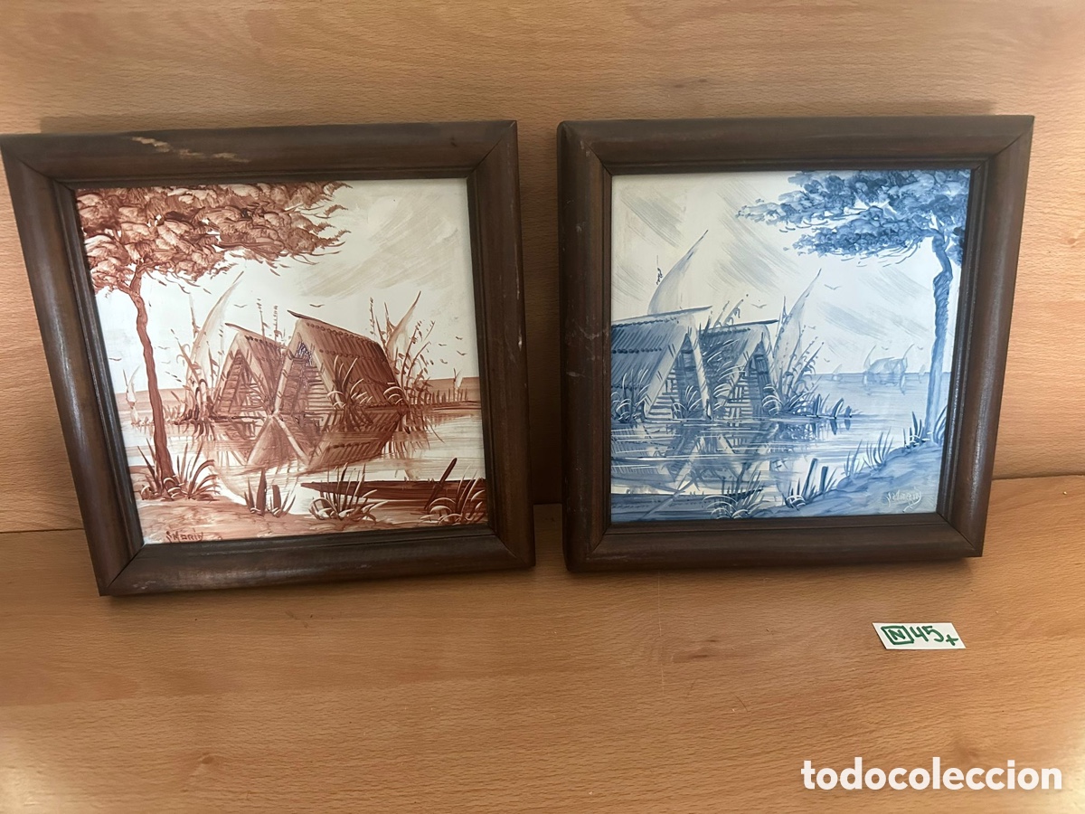 Otros objetos de arte: Cuadros azulejos pintados a mano - Foto 1