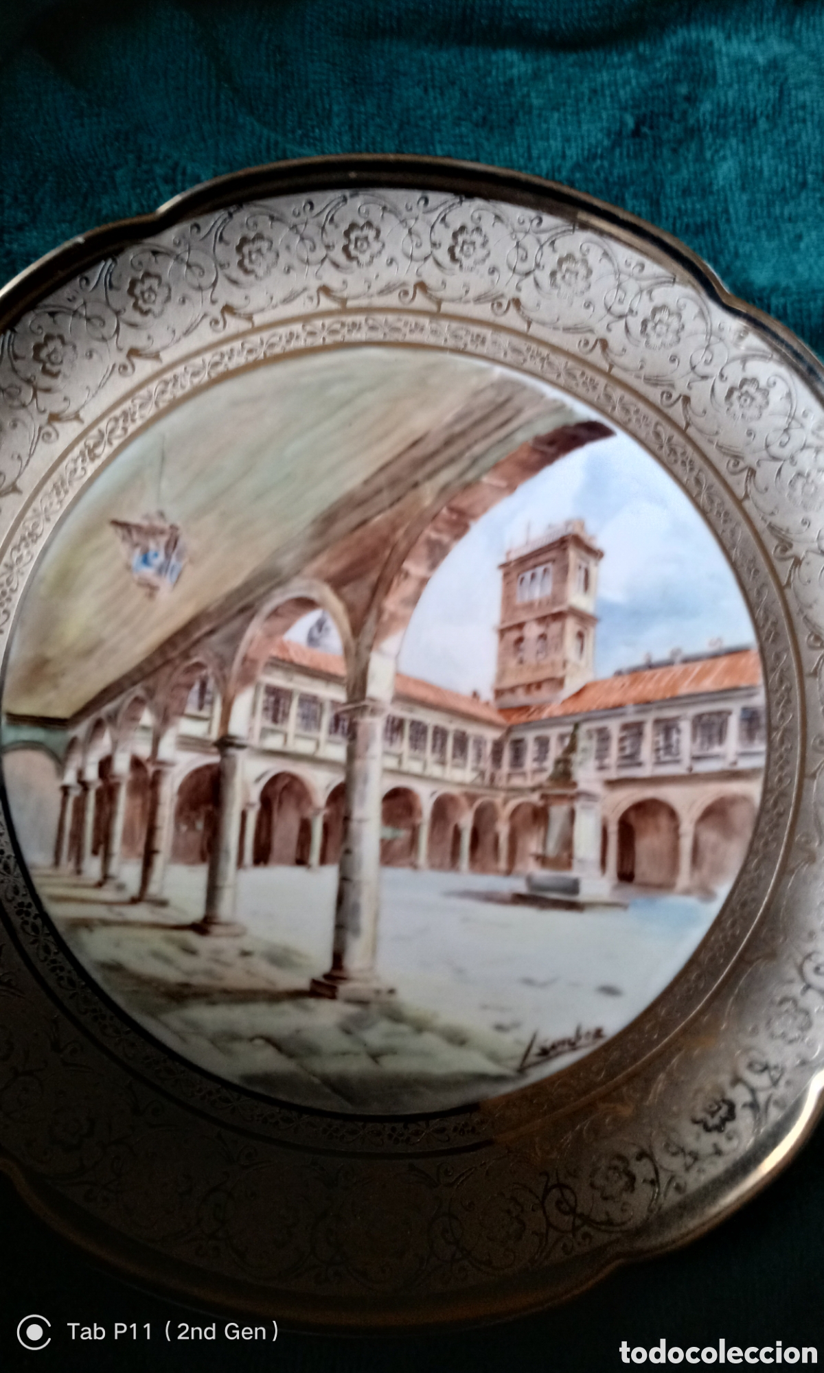Otros objetos de arte: Plato pintado a mano d&eacute; museo - Foto 3