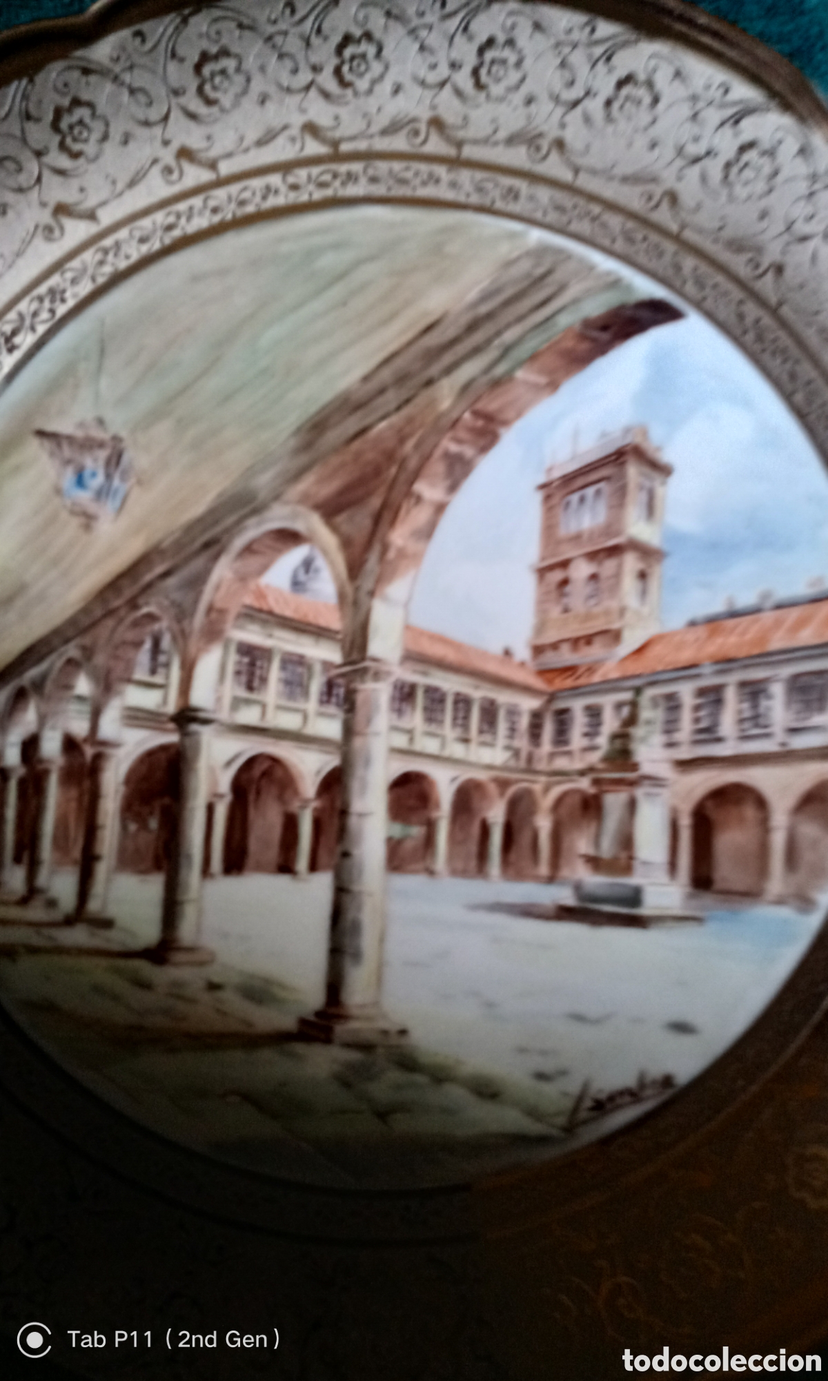 Otros objetos de arte: Plato pintado a mano d&eacute; museo - Foto 4