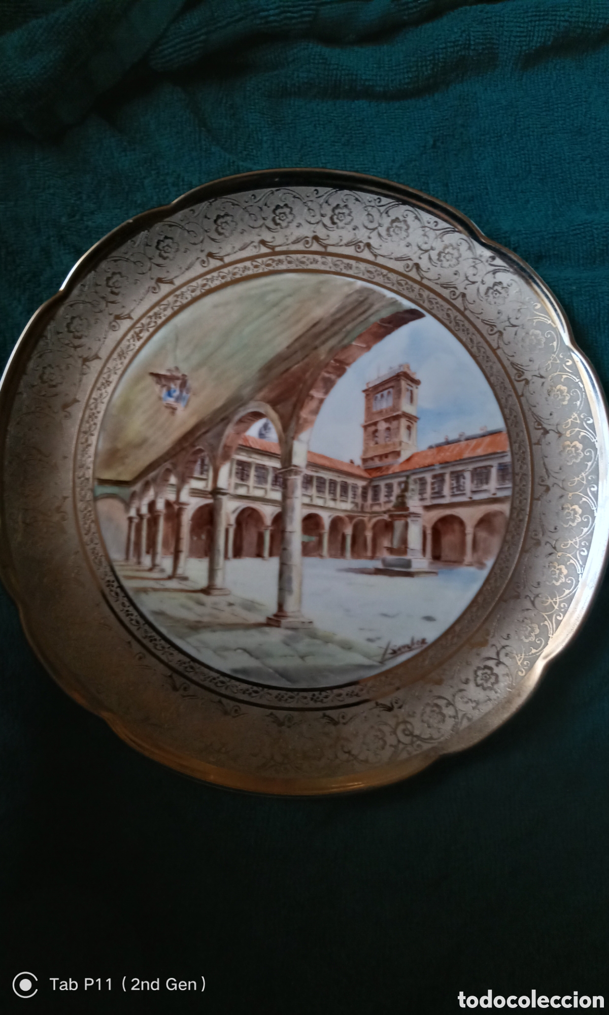 Otros objetos de arte: Plato pintado a mano d&eacute; museo - Foto 1
