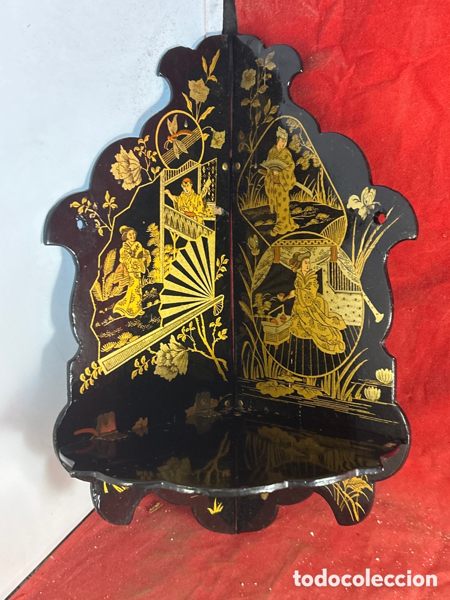Otros objetos de arte: RINCONERA ORIENTAL LACADA EN NEGRO - Foto 1