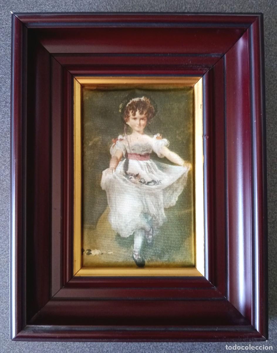 Otros objetos de arte: Cuadro en seda acolchada Miss Murray Thomas Lawrence - Foto 1