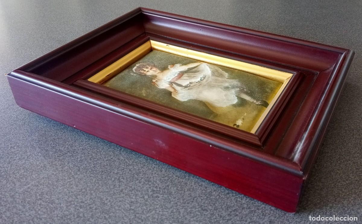 Otros objetos de arte: Cuadro en seda acolchada Miss Murray Thomas Lawrence - Foto 2