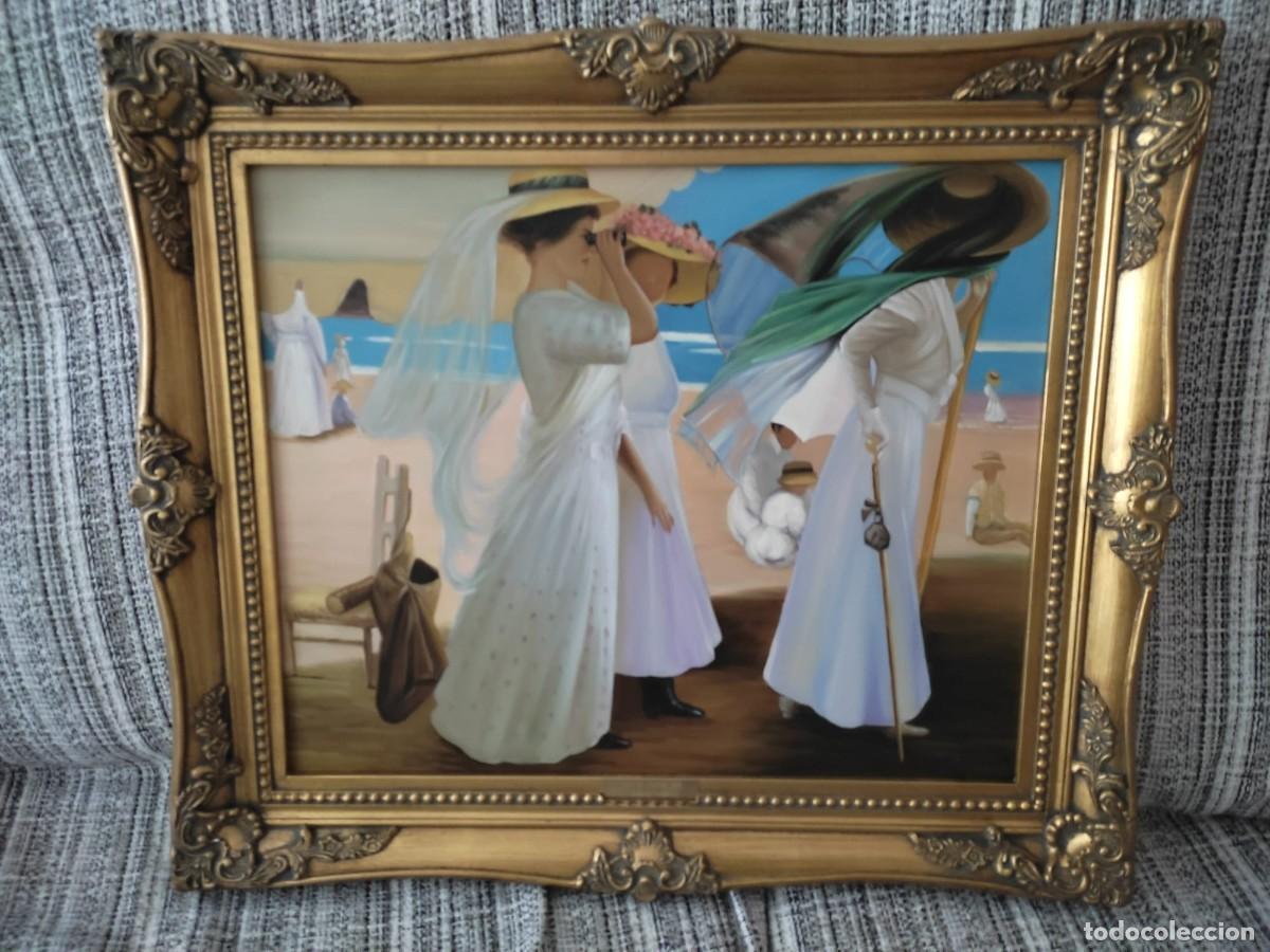 Otros objetos de arte: BAJO EL TOLDO 1910 ---CUADRO SOROLLA - Foto 1