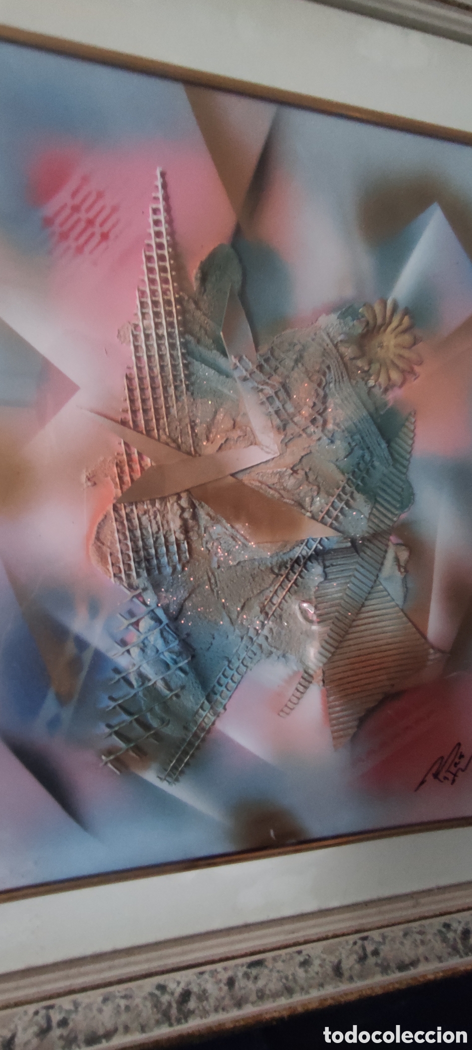 Otros objetos de arte: Cuadro abstracto firmado - Foto 4