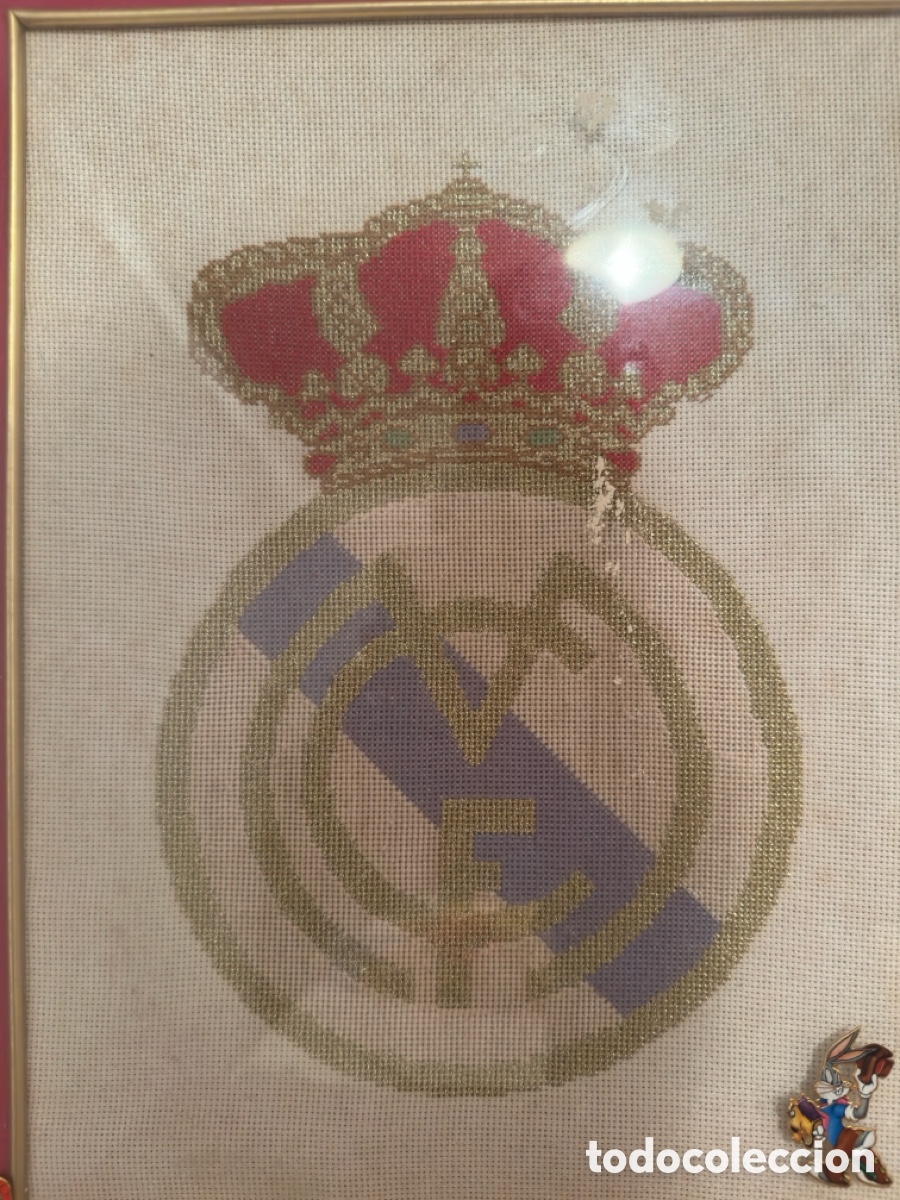 Otros objetos de arte: Cuadro de punto de cruz Del Real Madrid - Foto 3