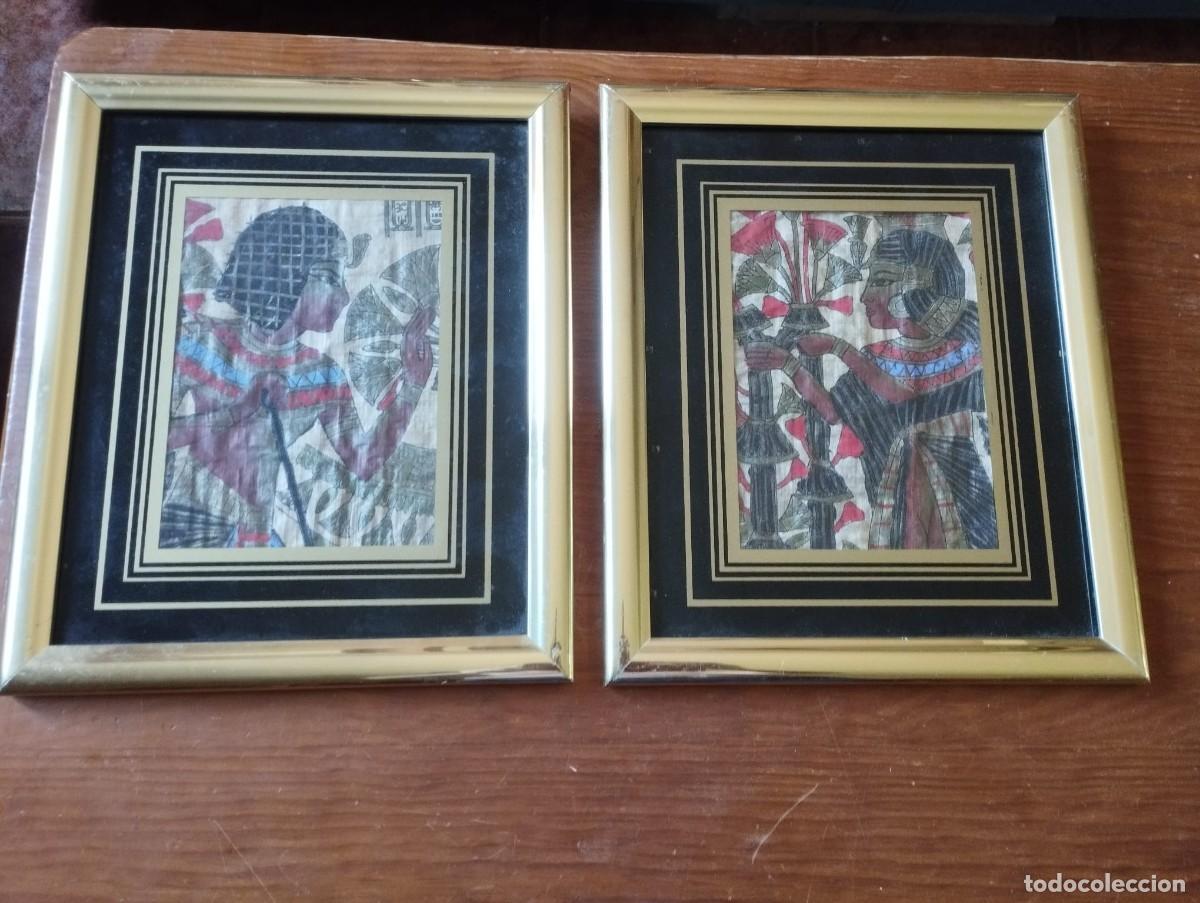 Otros objetos de arte: Cuadros egipcios de papiros pintados a mano - Foto 1