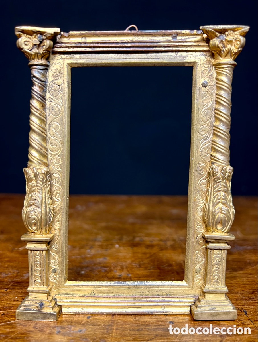 Otros objetos de arte: Marco en bronce dorado, S.XVI - XVII - Foto 3