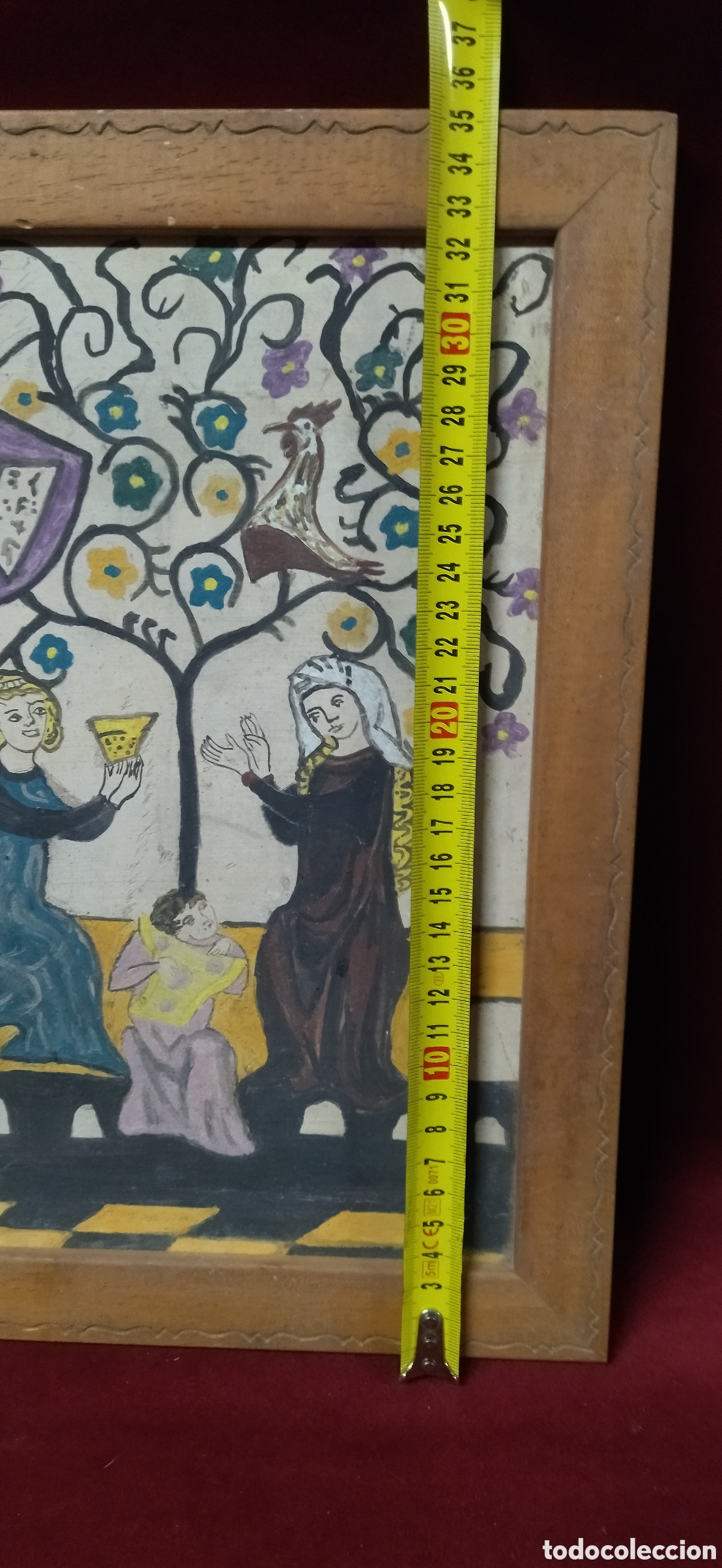 Otros objetos de arte: Pintura antigua religiosa - Foto 3