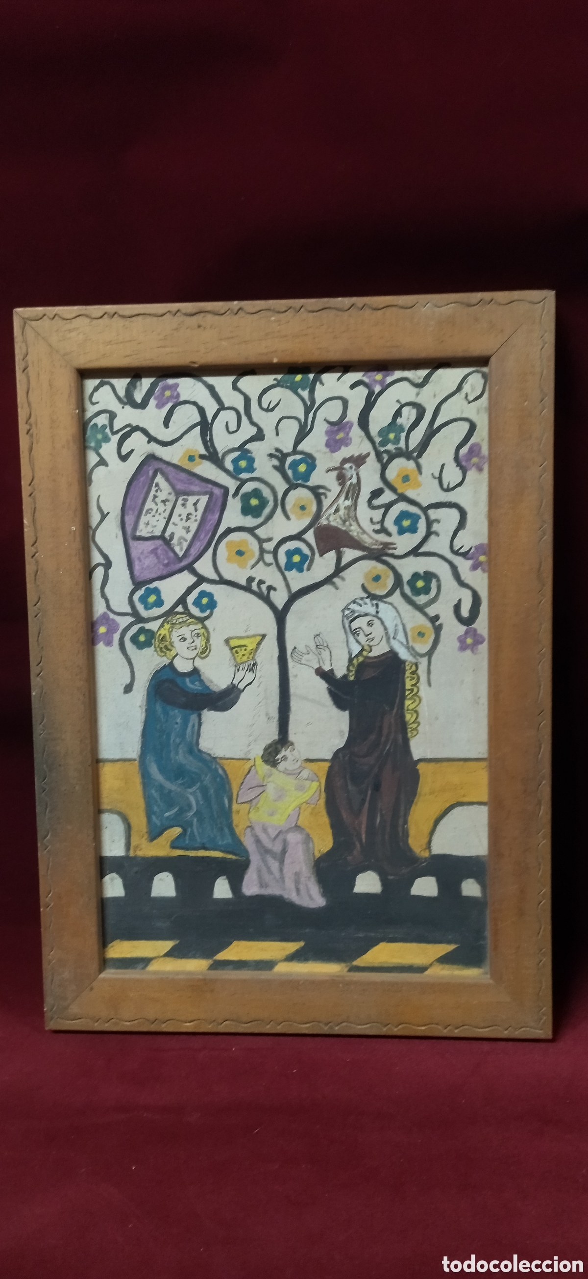 Otros objetos de arte: Pintura antigua religiosa - Foto 1