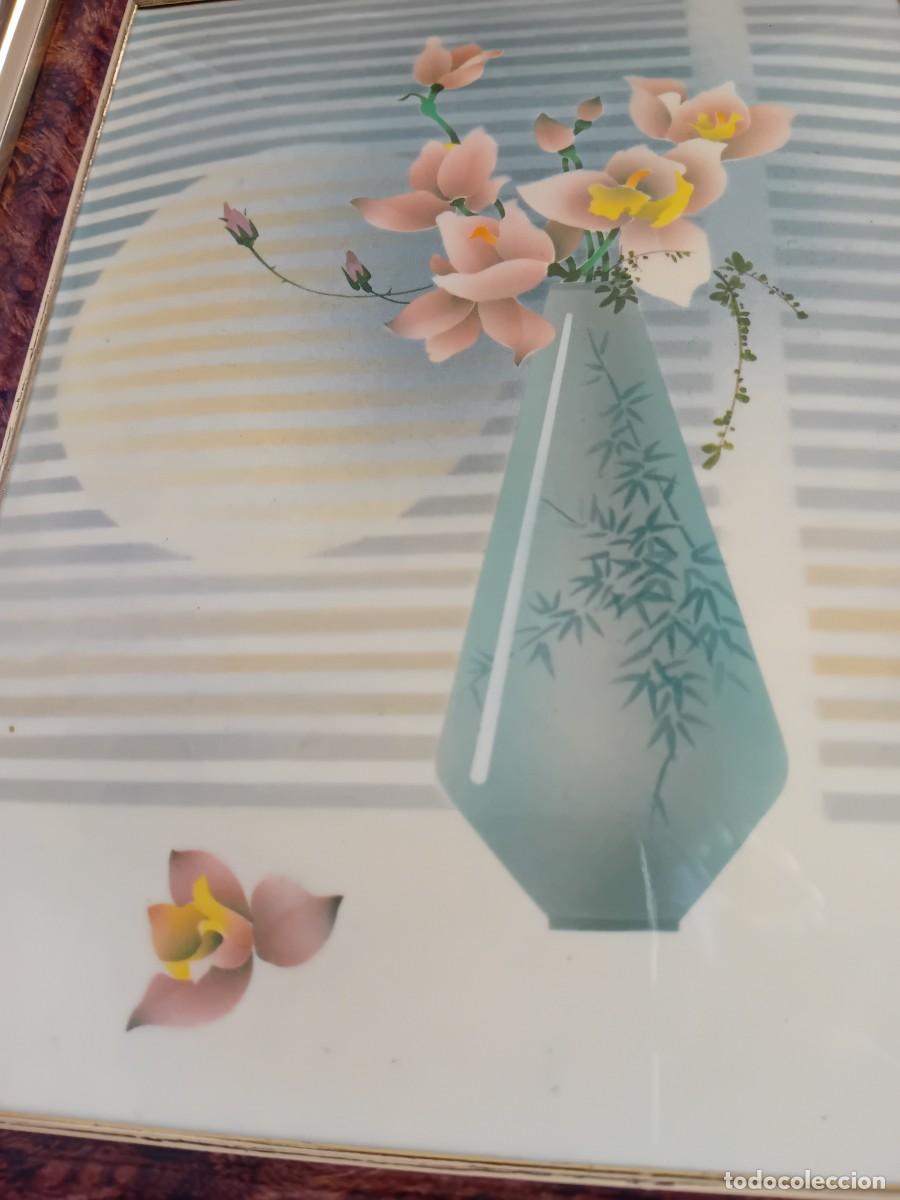 Otros objetos de arte: Esmalte bodeg&oacute;n oriental d&eacute;cada de los 70/80 - Foto 2