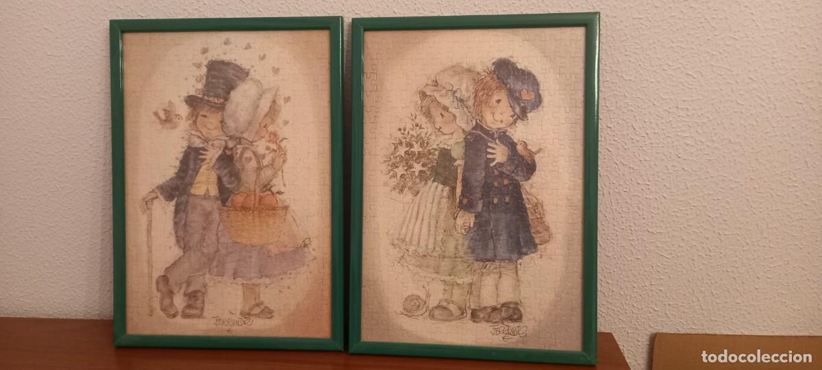 Otros objetos de arte: 2 puzzles Ferrandiz enmarcados - Foto 1