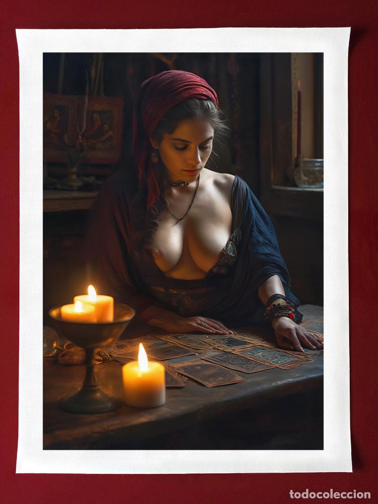 Otros objetos de arte: GIPSY PYTHONESS - IMPRESION EN LIENZO DE ALGOD&Oacute;N ( 73 X 54 cm ) - Foto 5