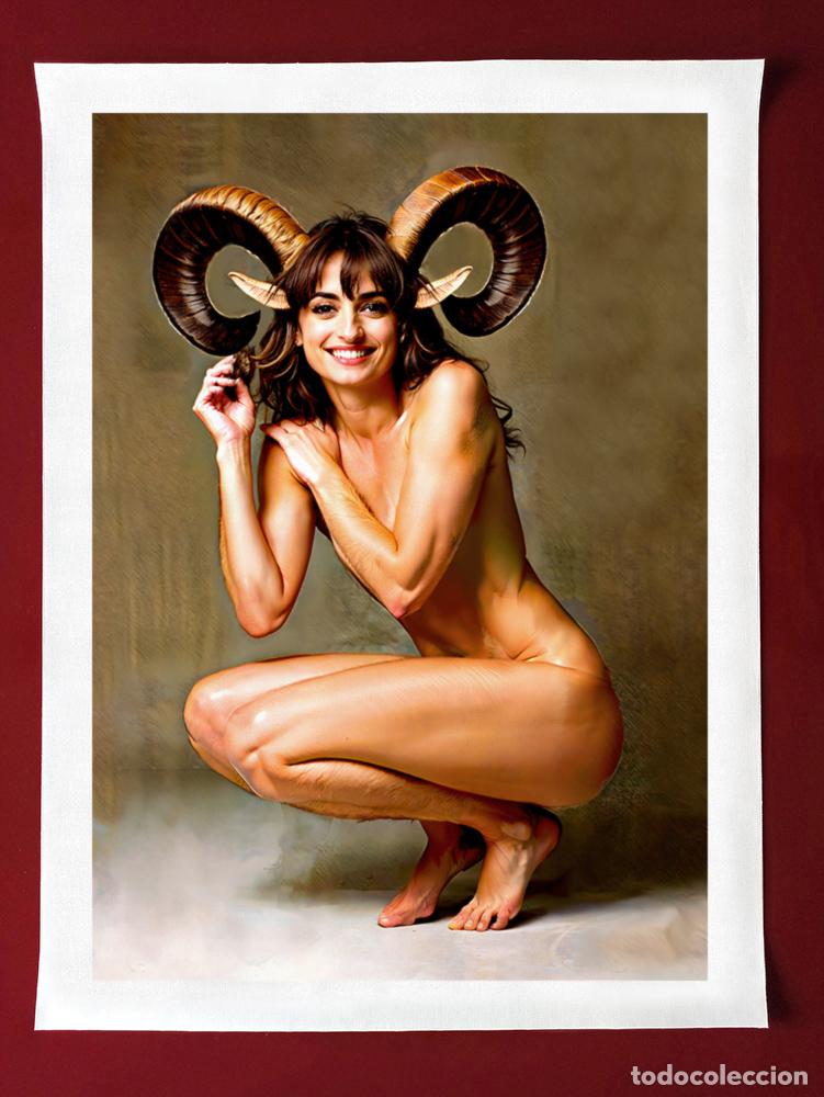 Otros objetos de arte: FAUN - IMPRESION EN LIENZO DE ALGOD&Oacute;N ( 73 X 54 cm ) - Foto 6