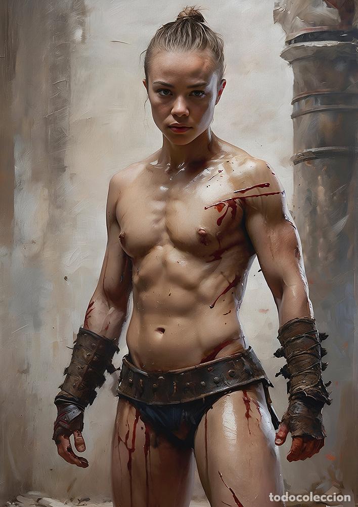 Otros objetos de arte: GLADIATOR II - IMPRESION EN LIENZO DE ALGOD&Oacute;N ( 73 X 54 cm ) - Foto 1