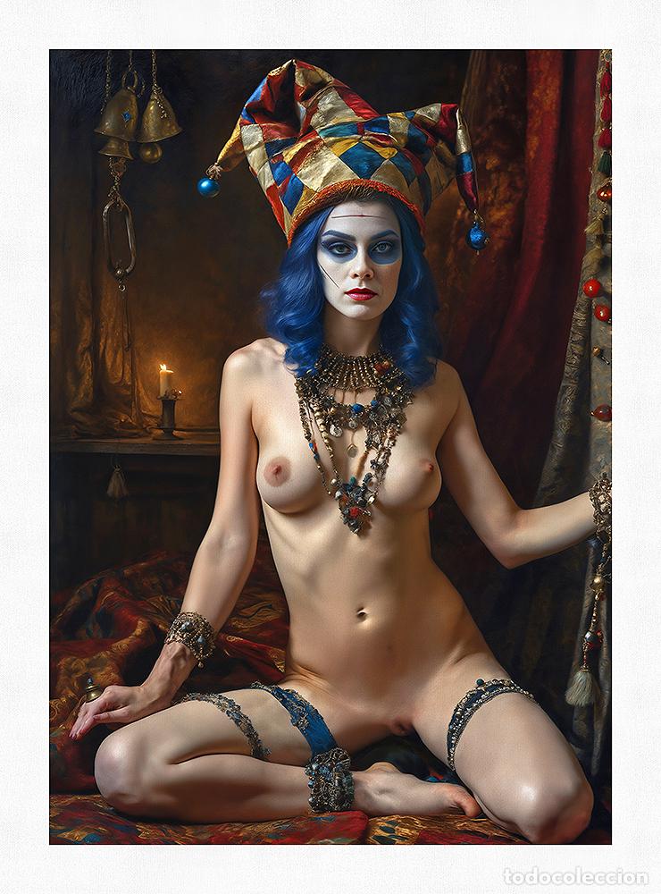 Otros objetos de arte: HARLEQUIN - IMPRESION EN LIENZO DE ALGOD&Oacute;N ( 73 X 54 cm ) - Foto 5