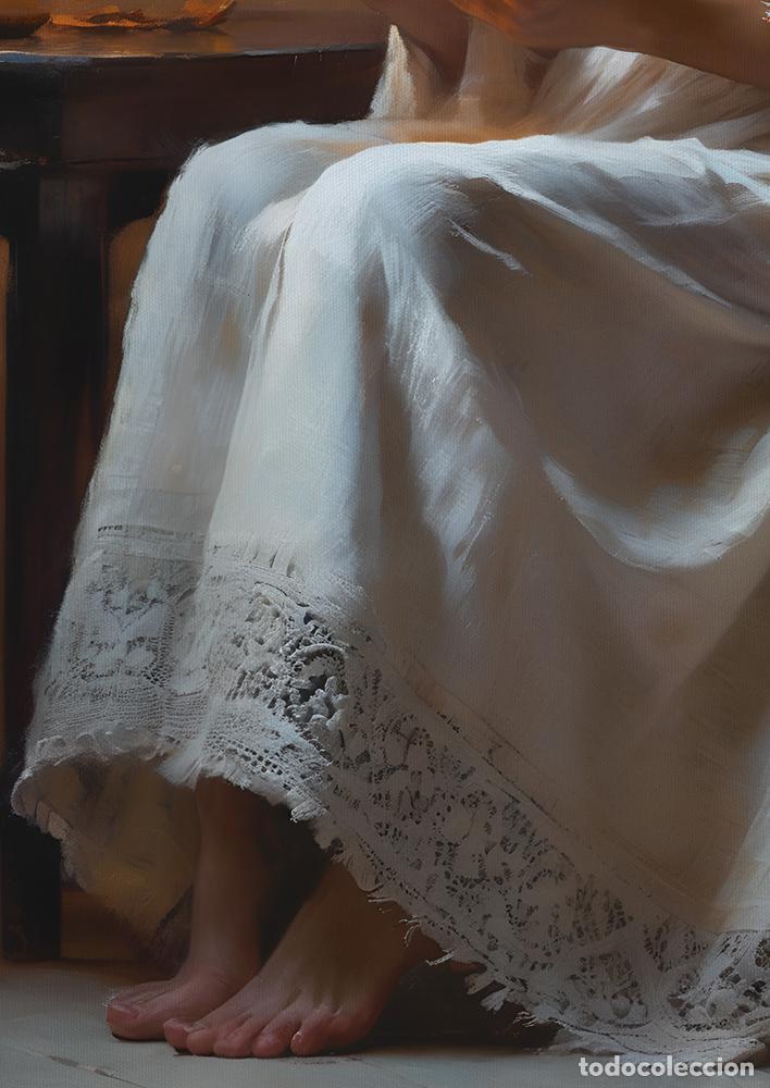 Otros objetos de arte: READING - IMPRESION EN LIENZO DE ALGOD&Oacute;N ( 73 X 54 cm ) - Foto 3