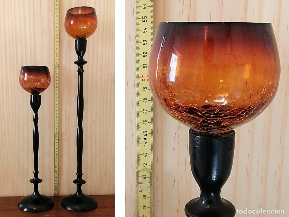 Otros objetos de arte: DOS CANDELABROS COPA DECORACI&Oacute;N - Foto 1