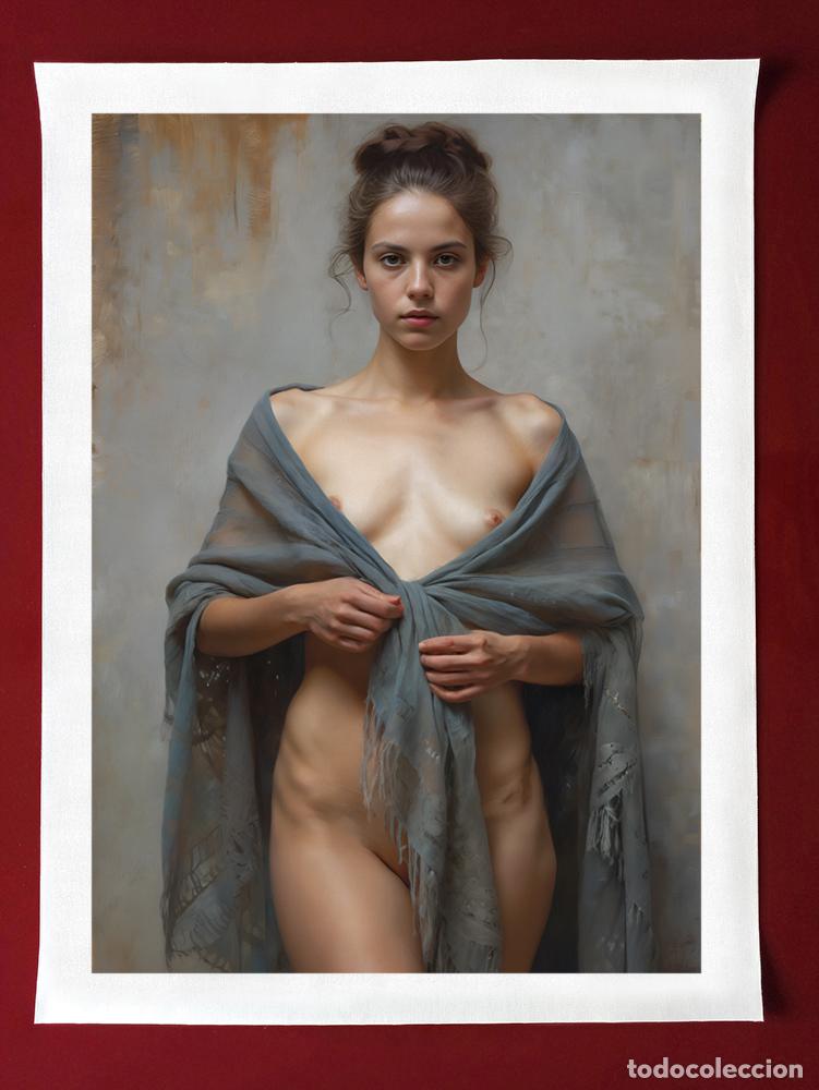 Otros objetos de arte: SHAWL II - IMPRESION EN LIENZO DE ALGOD&Oacute;N ( 73 X 54 cm ) - Foto 5