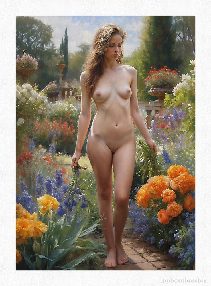 Otros objetos de arte: THE GARDENER - IMPRESION EN LIENZO DE ALGOD&Oacute;N ( 73 X 54 cm ) - Foto 5