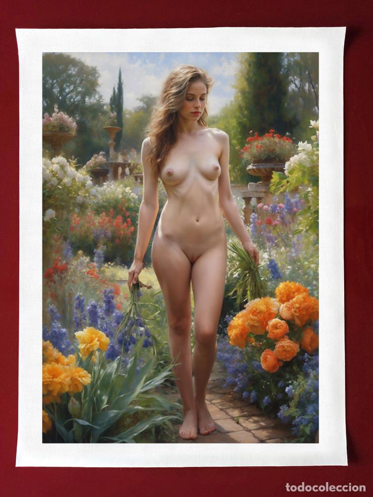 Otros objetos de arte: THE GARDENER - IMPRESION EN LIENZO DE ALGOD&Oacute;N ( 73 X 54 cm ) - Foto 6