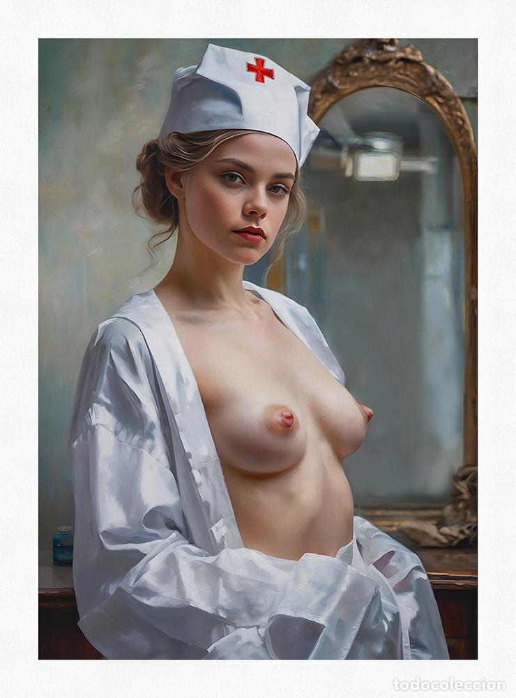 Otros objetos de arte: THE NURSE - IMPRESION EN LIENZO DE ALGOD&Oacute;N ( 73 X 54 cm ) - Foto 5