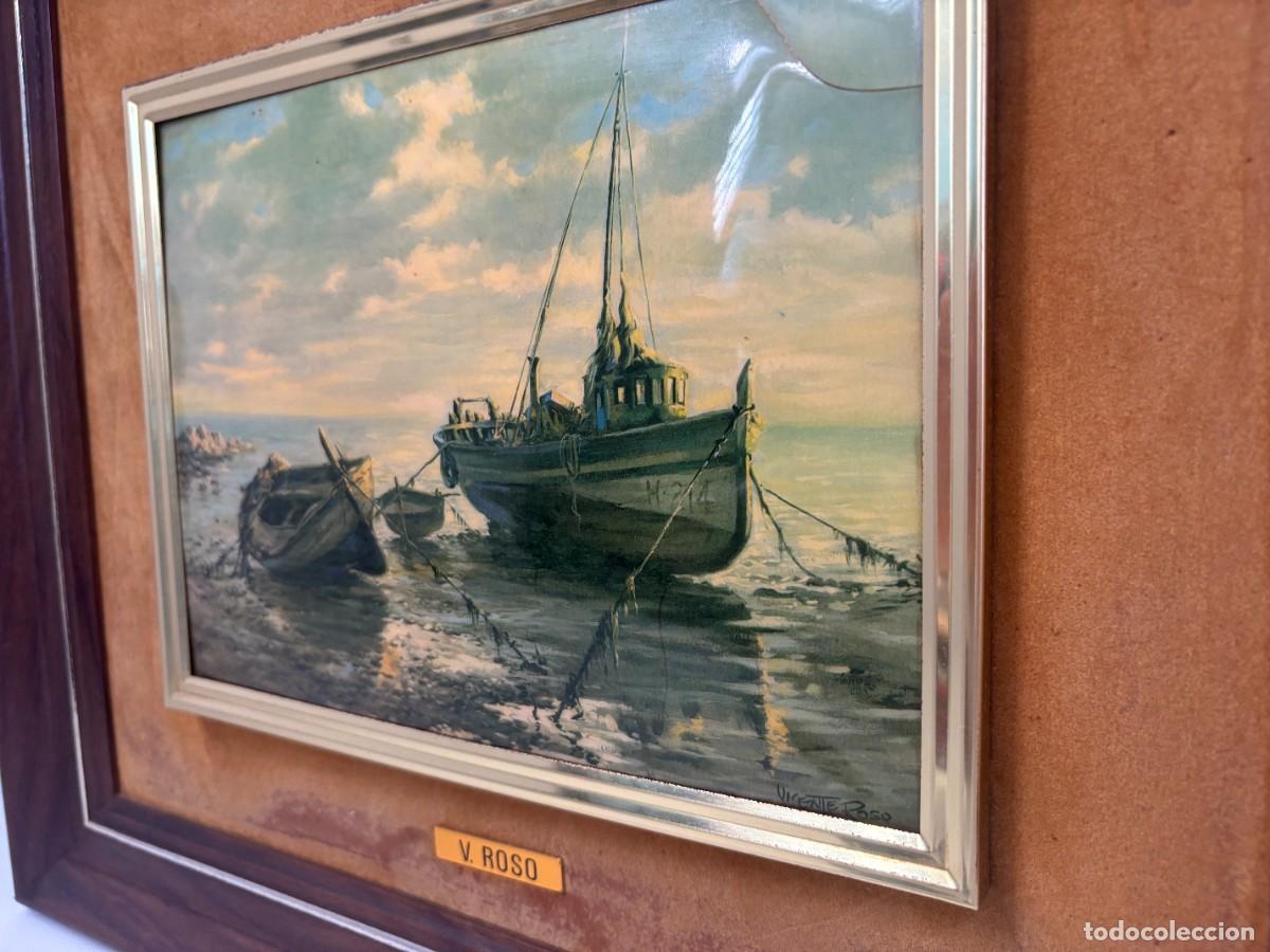 Otros objetos de arte: ACUARELA ESMALTADA V.ROSO - Foto 3