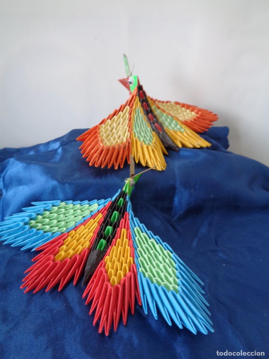 Arte: &iexcl;&iexcl; MARIPOSAS.: ARTE EN PAPEL. &rdquo;ORIGAMI.&rdquo; ( Japon.) ORIGINALES. = Piezas UNICAS= 17x12cm.!! C-26.