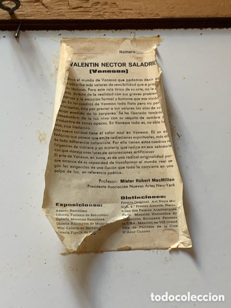 Otros objetos de arte: Cuadro Antiguo Marina - Foto 3