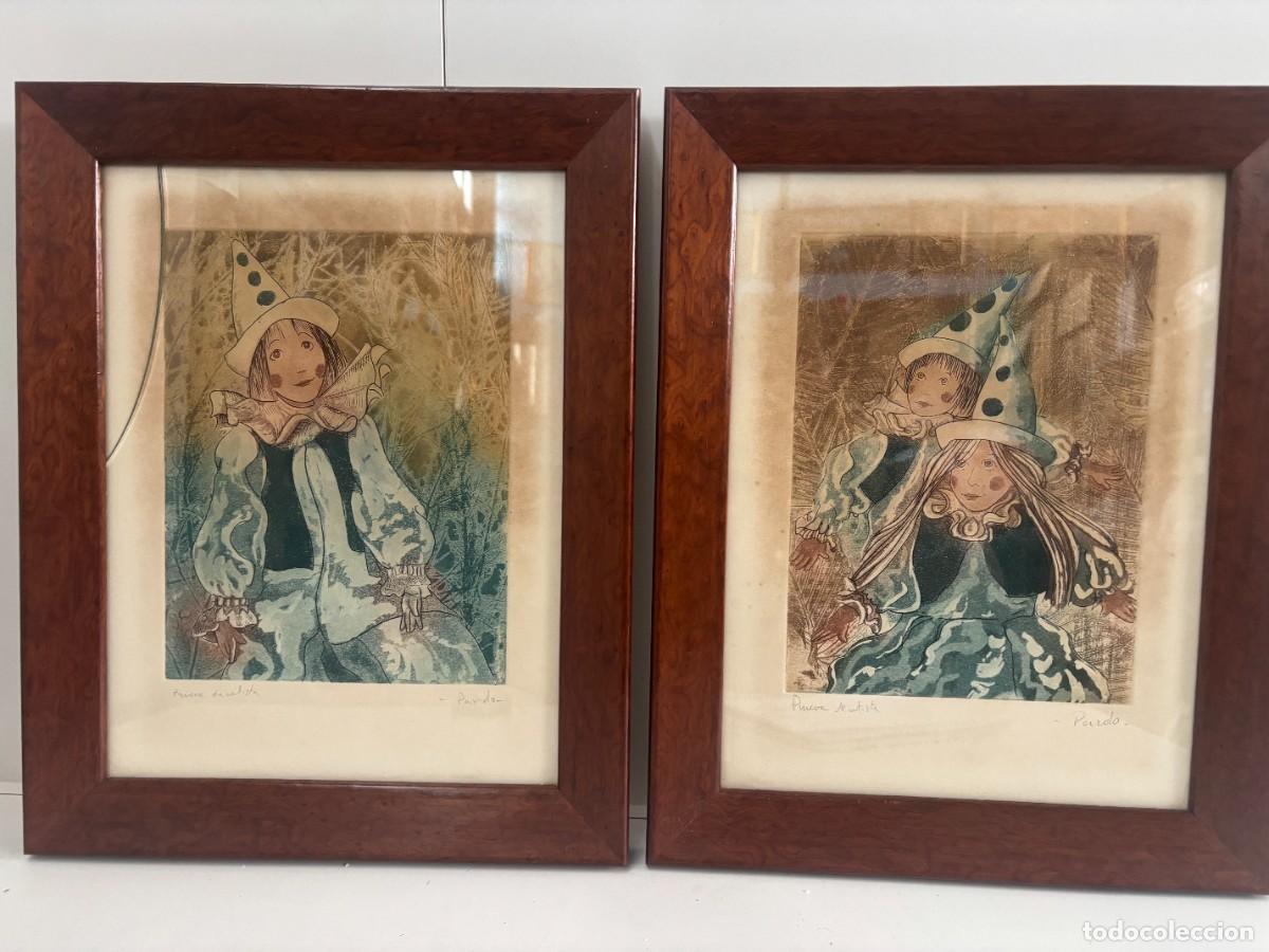 Otros objetos de arte: CUADROS ACUARELA Y TINTA CON FIRMA - Foto 1