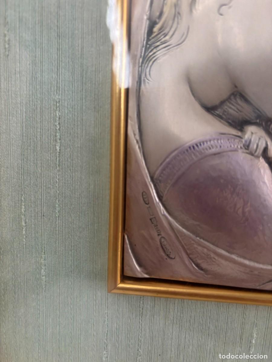 Otros objetos de arte: CUADRO VIRGEN CON NI&Ntilde;O DE PLATA - Foto 3