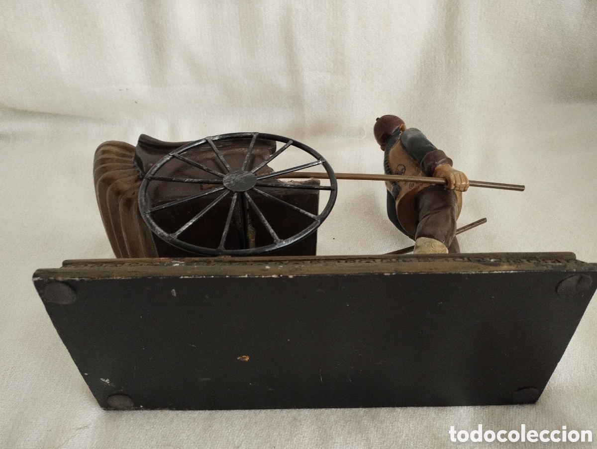 Otros objetos de arte: Antigua Figura Chino con RickShaw. - Foto 7