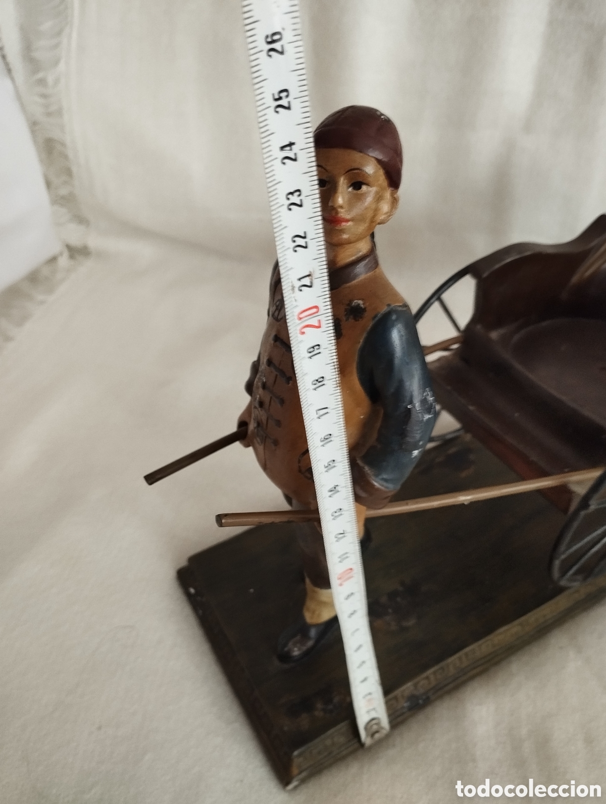 Otros objetos de arte: Antigua Figura Chino con RickShaw. - Foto 9