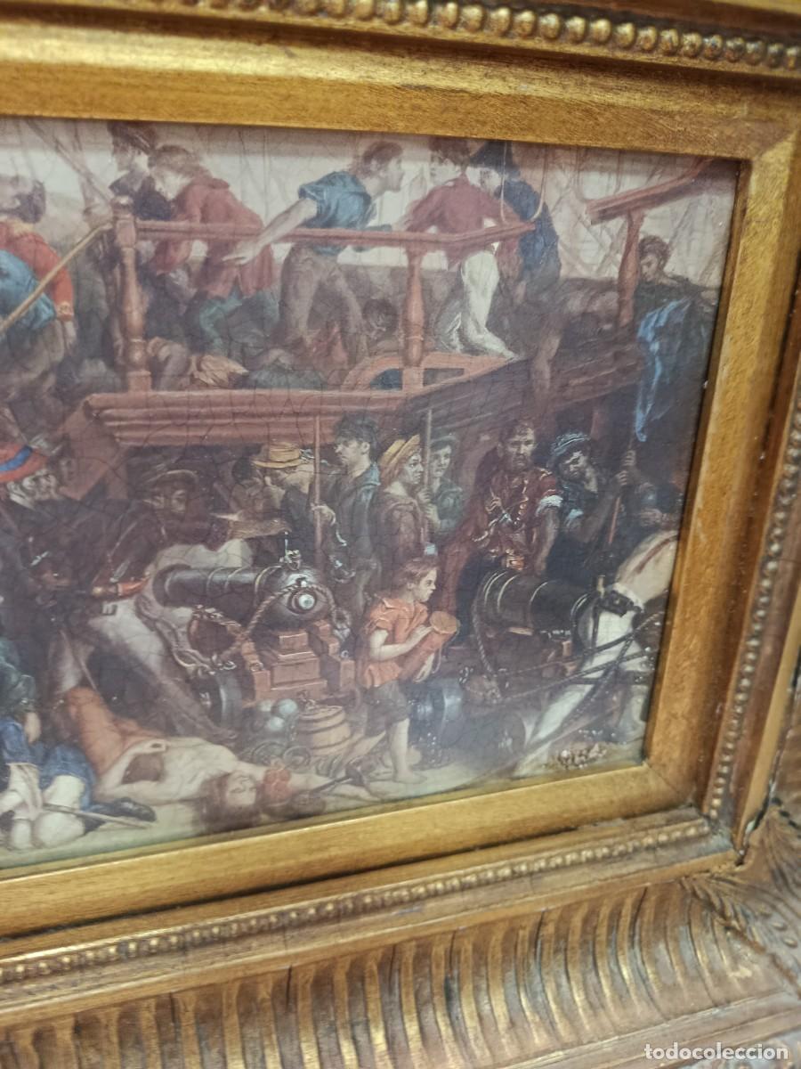 Otros objetos de arte: Cuadro muerte de Nelson.Marco de Carvers & Hilders - Foto 4