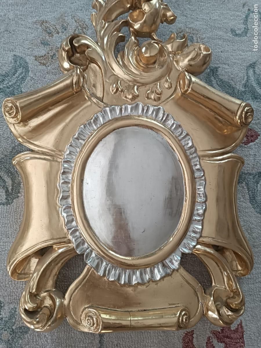 Otros objetos de arte: Escudo en madera recubierto de pan de oro - Foto 3