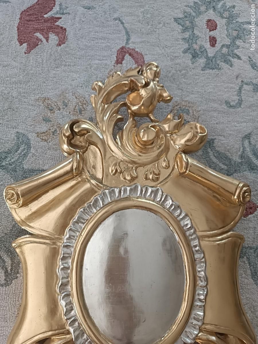 Otros objetos de arte: Escudo en madera recubierto de pan de oro - Foto 4
