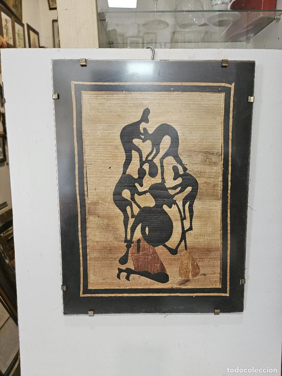 Otros objetos de arte: pintura africana en papiro - Foto 1