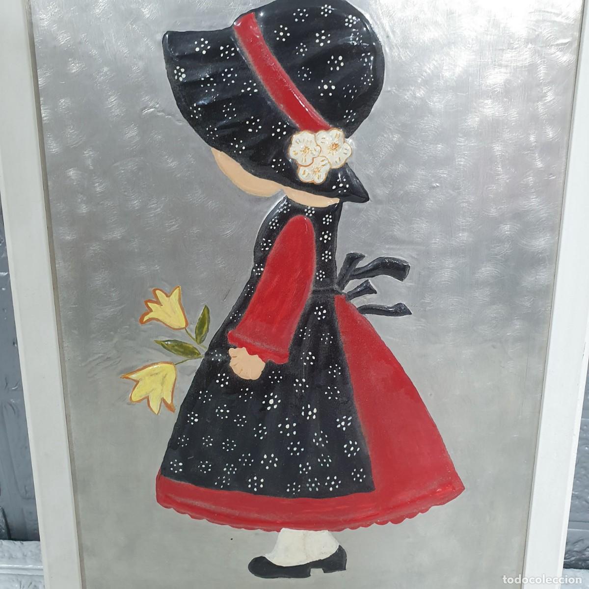 Otros objetos de arte: Cuadro pintura de ni&ntilde;a peque&ntilde;a - Foto 2