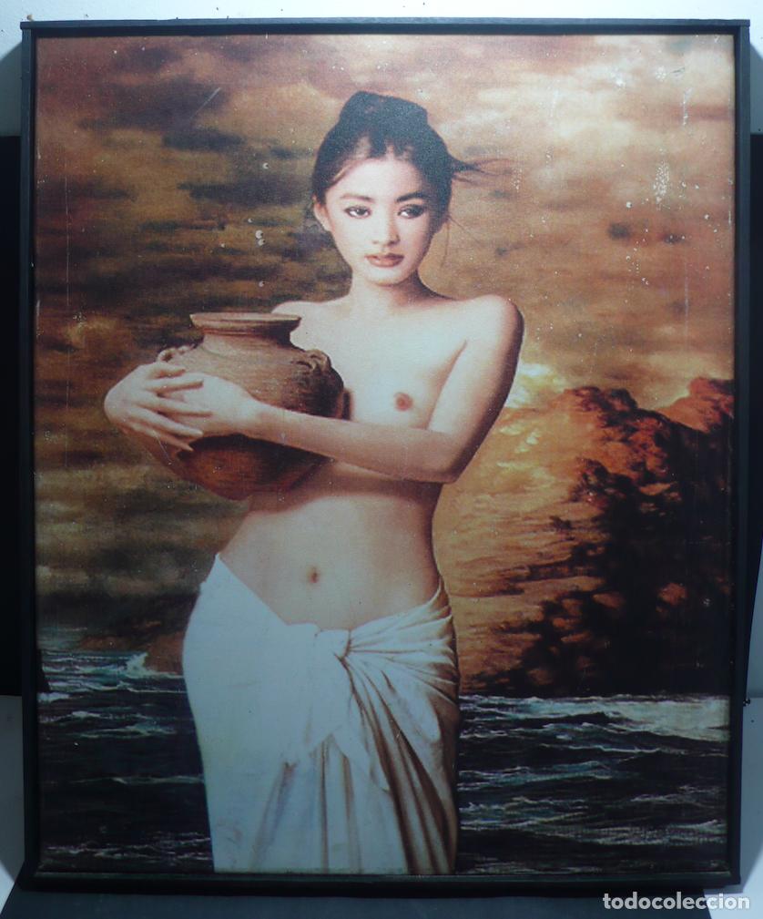 Otros objetos de arte: ESTAMPADO DE MUJER CHINA - Foto 1