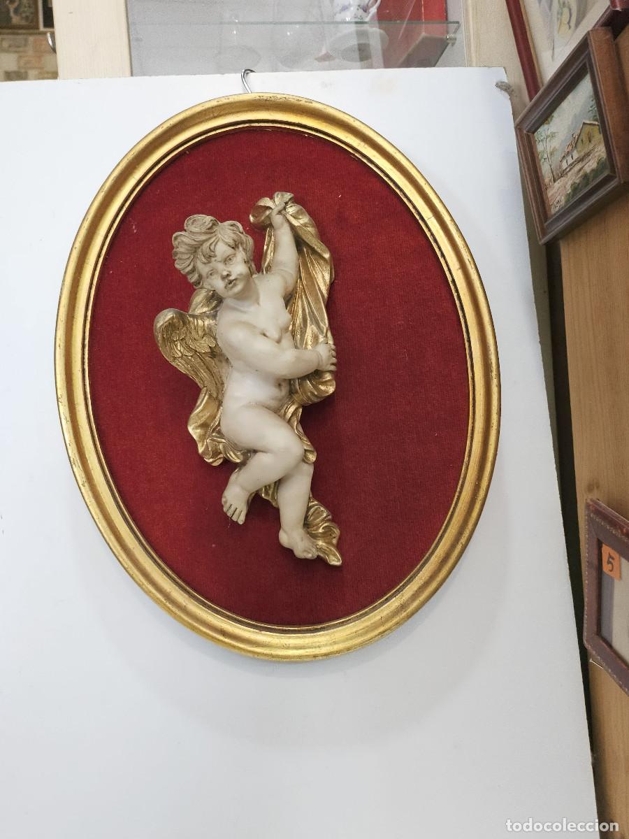 Otros objetos de arte: cuadro dorado con anegelito - Foto 1