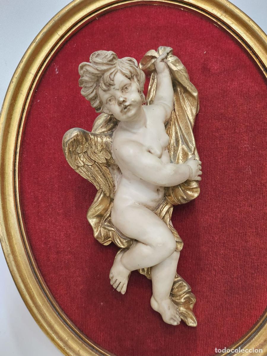 Otros objetos de arte: cuadro dorado con anegelito - Foto 2