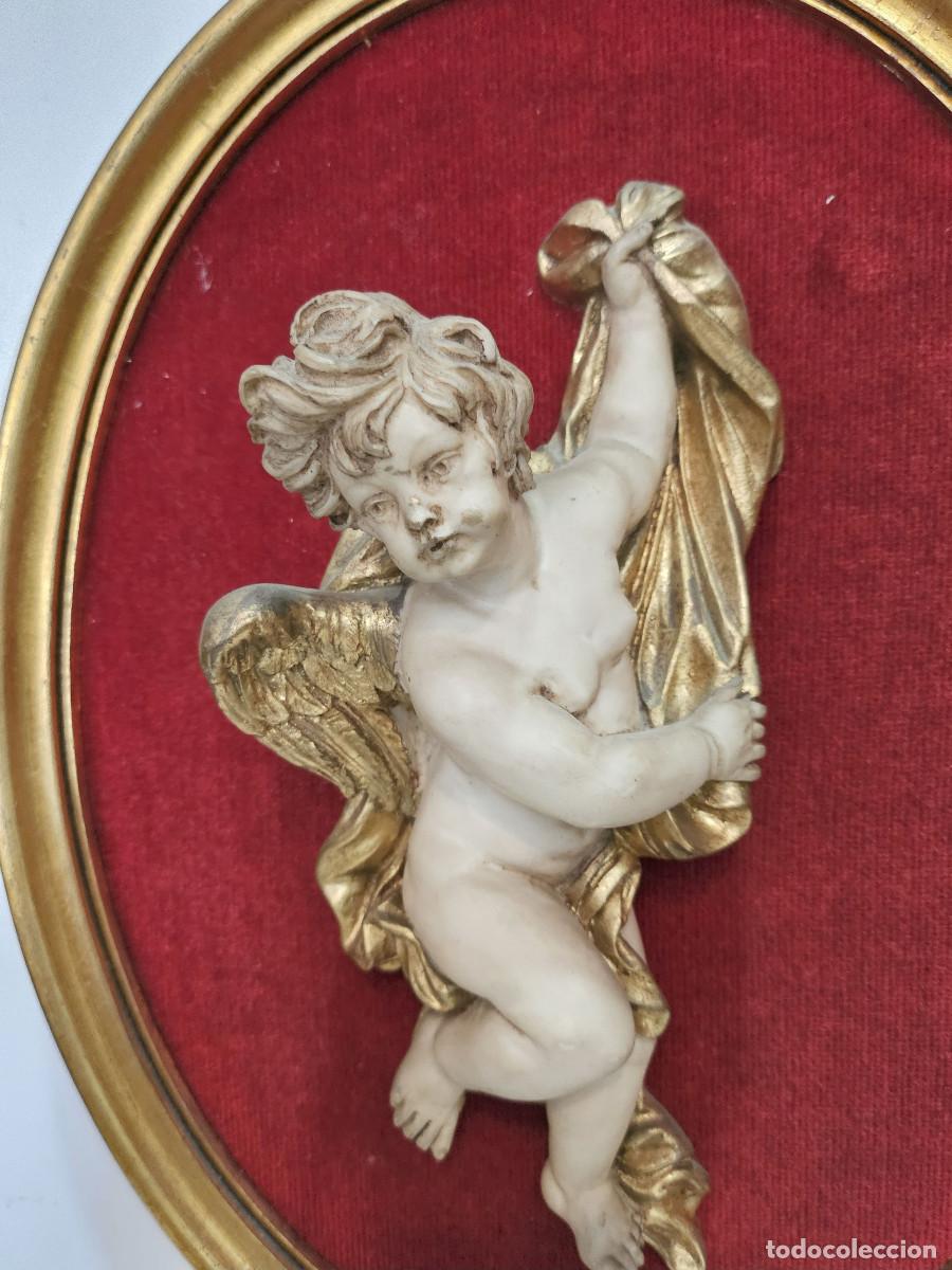 Otros objetos de arte: cuadro dorado con anegelito - Foto 3