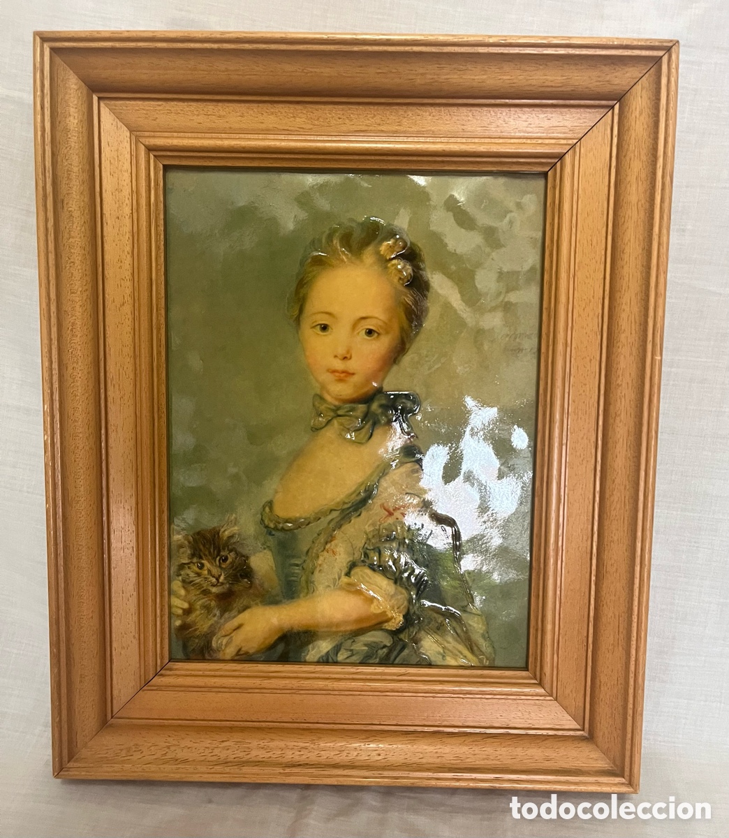Otros objetos de arte: CUADRO DIBUJO PLASTIFICADO CON MACI MADERA - Foto 1