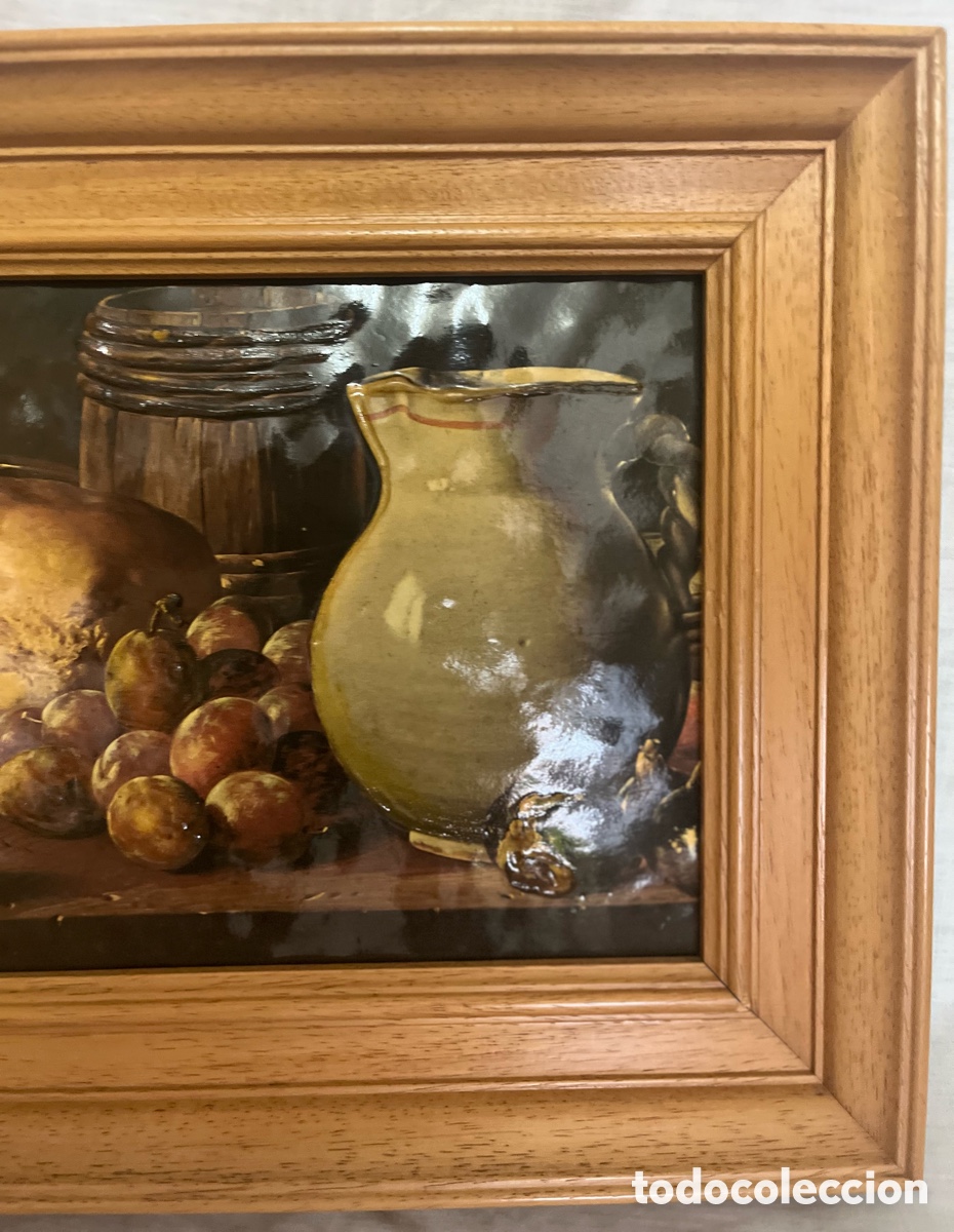 Otros objetos de arte: CUADRO DIBUJO PLASTIFICADO MARCO MADERA - Foto 3