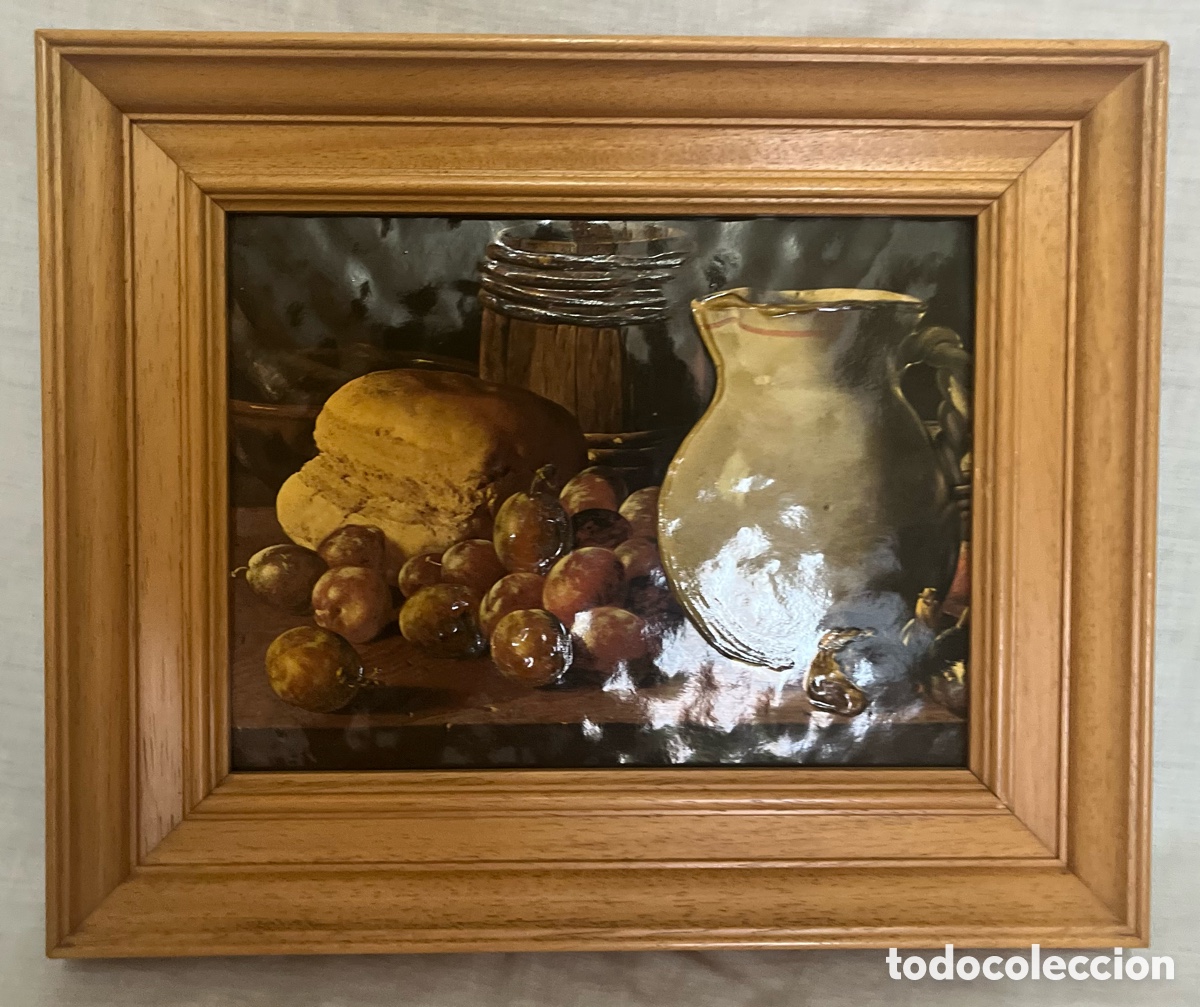 Otros objetos de arte: CUADRO DIBUJO PLASTIFICADO MARCO MADERA - Foto 1