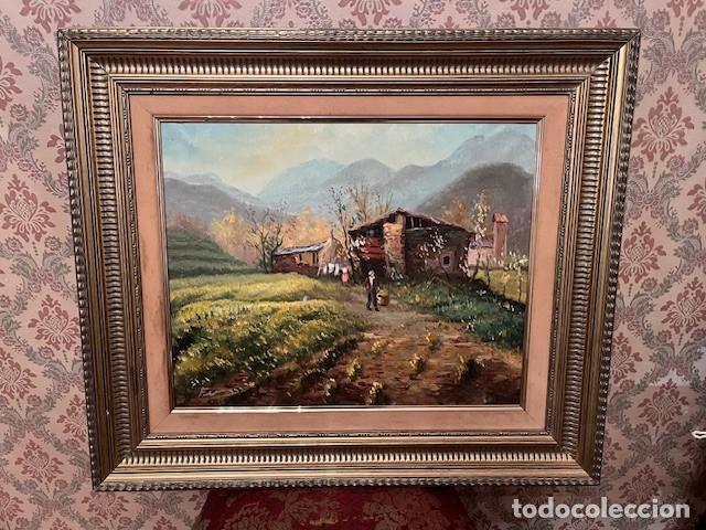 Otros objetos de arte: cuadro con marco dorado en perfecto estado - Foto 1