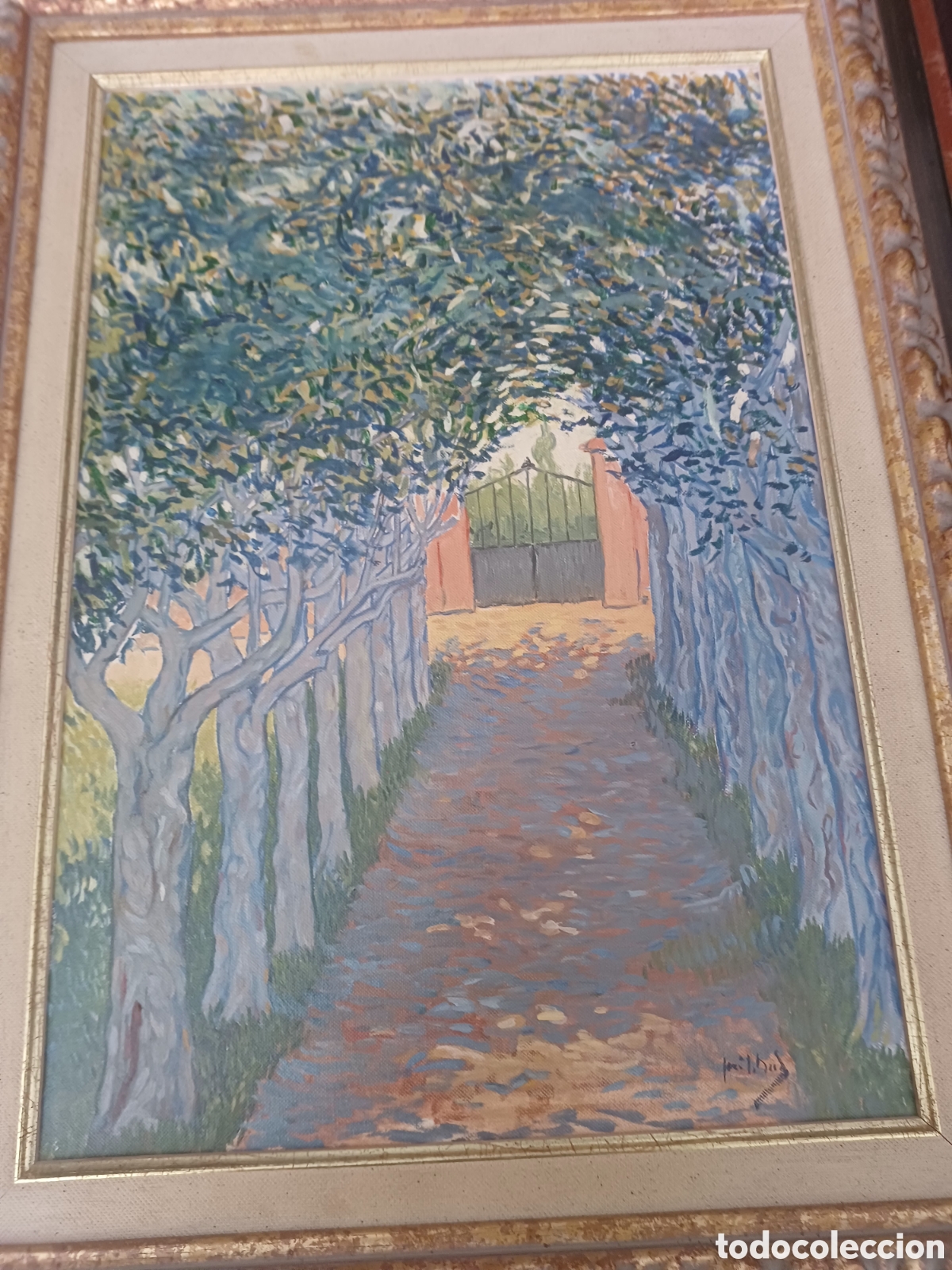 Otros objetos de arte: Cuadro &rdquo; camino y puerta&rdquo; s.xx - Foto 2