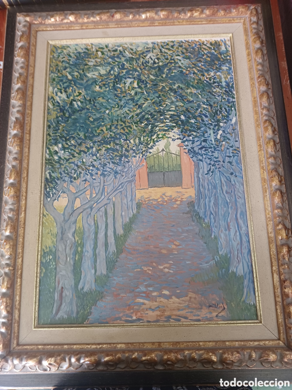 Otros objetos de arte: Cuadro &rdquo; camino y puerta&rdquo; s.xx - Foto 1