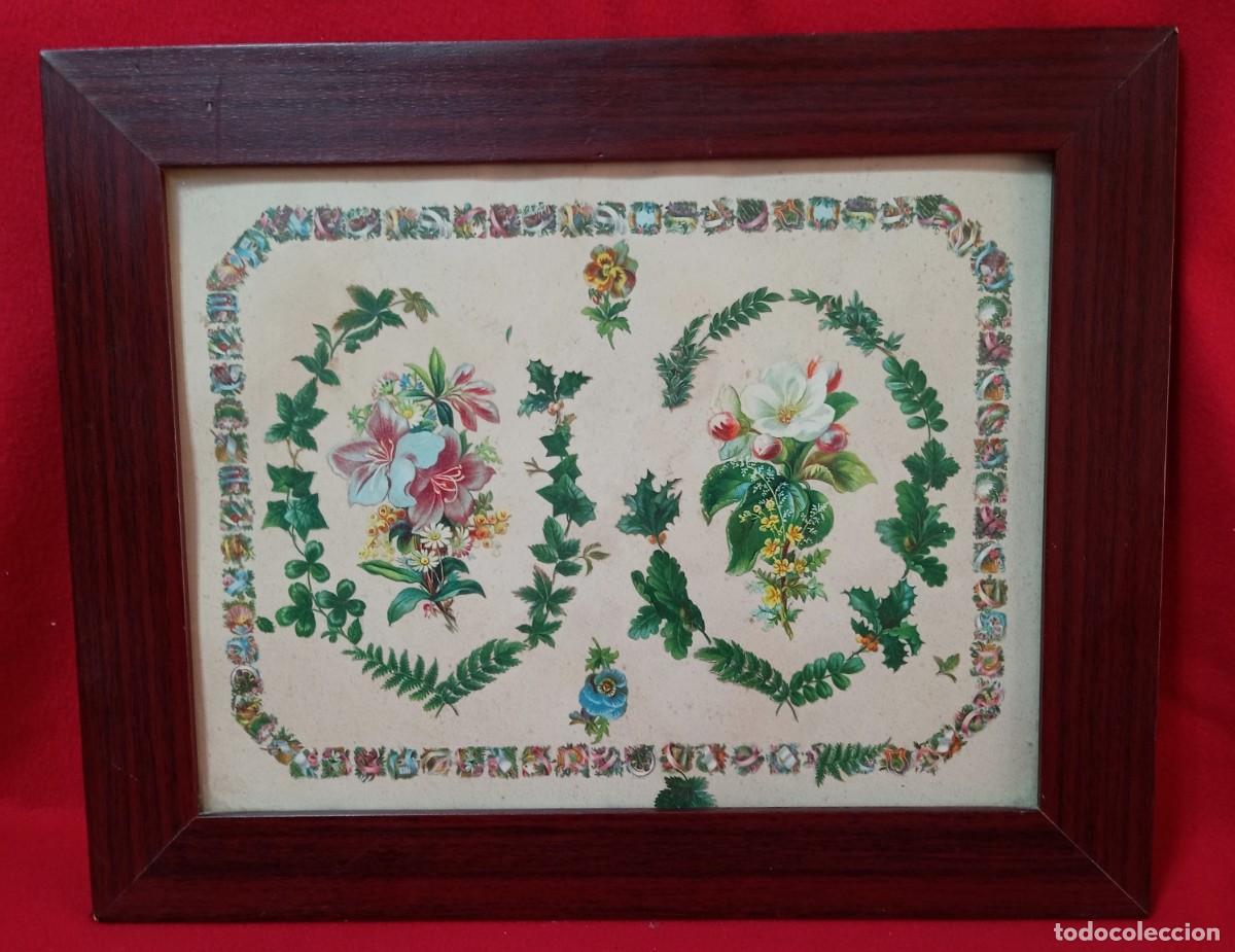 Otros objetos de arte: CUADRO COMPOSICI&Oacute;N FLORAL - 39 X 31 CMS ENMARCADO - Foto 1